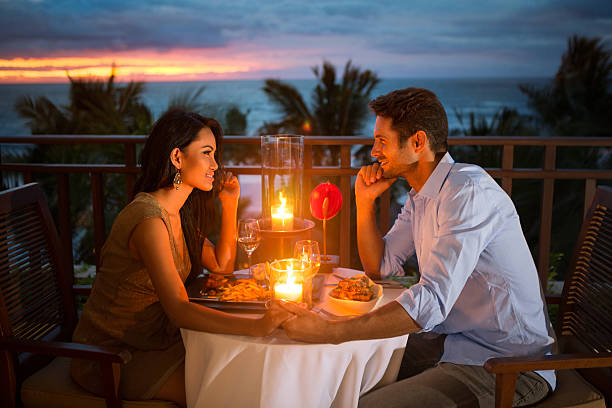 istock Romantic couple have dinner  outdoor 508166880