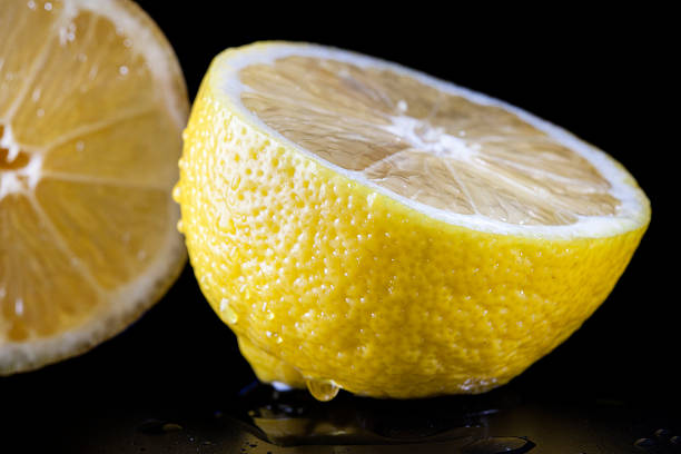 레몬색 - lemon textured peel portion 뉴스 사진 이미지