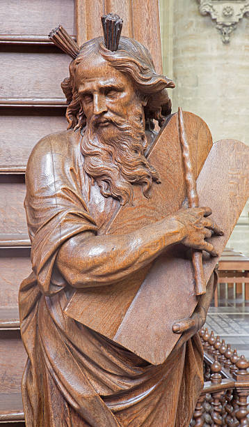 istock Mechelen - carved statue of Moses on the pulpit 508167541
