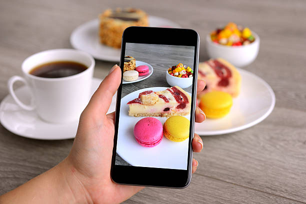 istock Taking food photo with smart phone 508168152