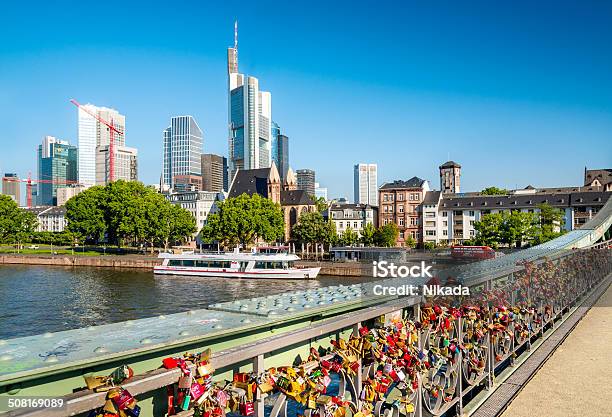 사랑입니다 Padlocks In Frankfurt Am Main Germany 강에 대한 스톡 사진 및 기타 이미지 - 강, 건설 현장, 교량