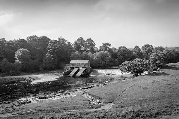 Image of the Hydroelectric Plant on Linton Falls, River Wharfe near Grassington and Skipton, North Yorkshire