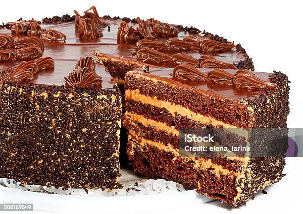 Chocolate Cake Stock Photo - Download Image Now - Baked Pastry Item, Baking, Brown