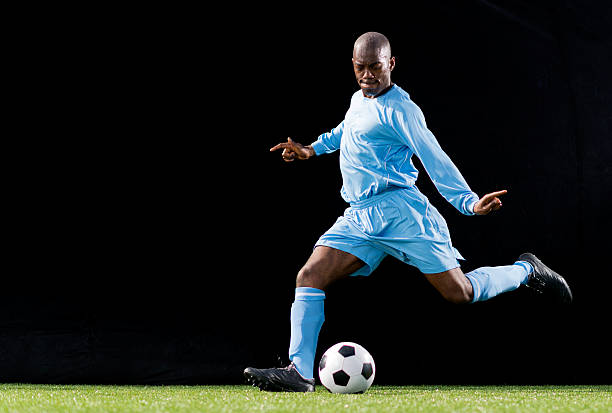 Soccer Player In Action stock photo