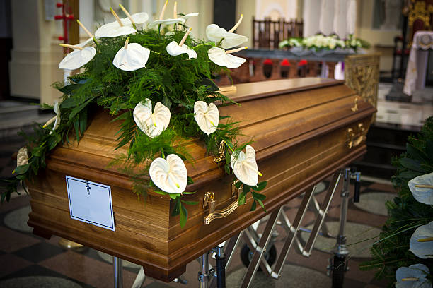 istock Coffin in  Catholic Church 508171823