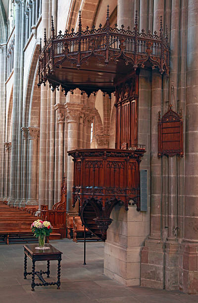 istock Geneva St Pierre cathedral inside with pews 508173499