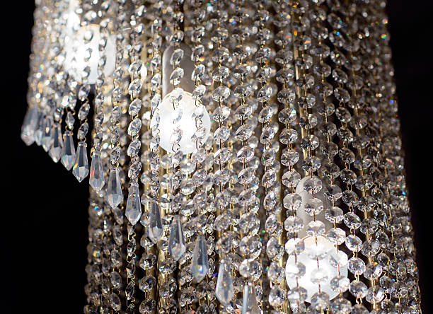 istock Brass chandelier with crystal. 508177934