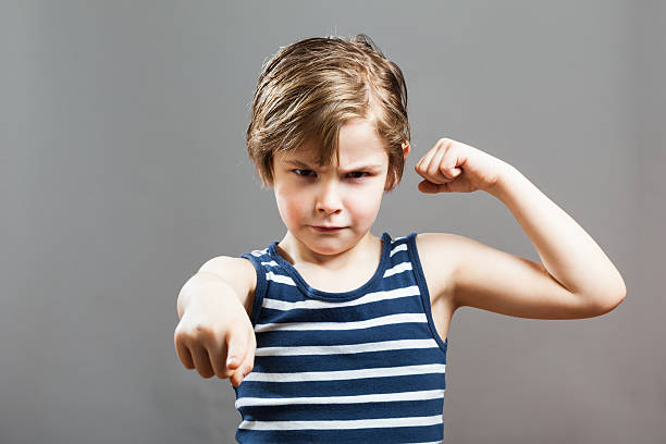 istock Little Sportive Tough Boy - Picking a fight 508180012