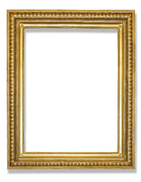 Gold frame Gold frame. Gold gilded arts and crafts pattern picture frame. moulding trim photos stock pictures, royalty-free photos & images
