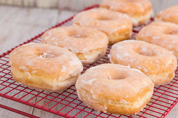 istock Tasty Breakfast Donuts In A Row 508181852