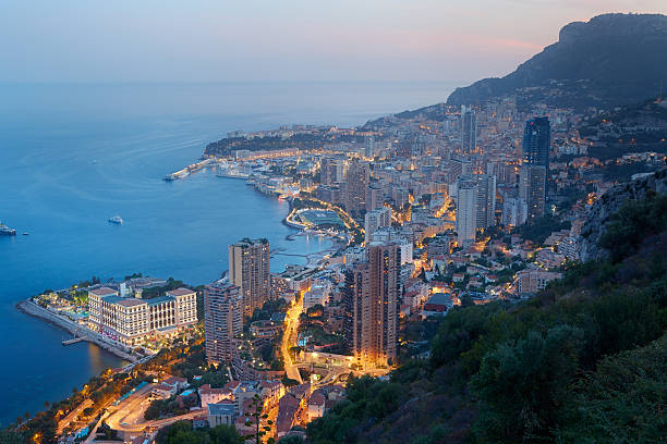 istock Monte Carlo, illuminated city view in the evening, Monaco 508182386