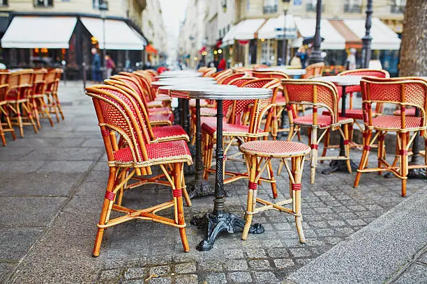 Cozy outdoor cafe in Paris, France