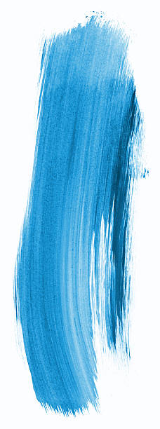 traços escova de aguarela - blue ink imagens e fotografias de stock