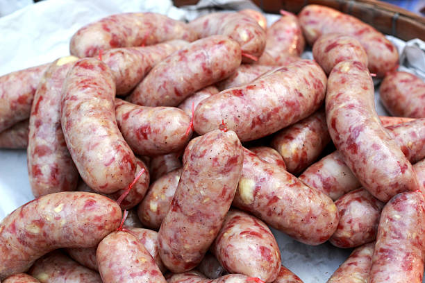 istock BBQ sausages in the market 508183417