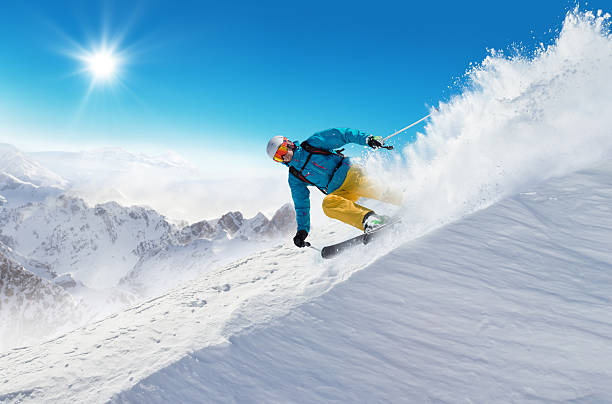 istock Skier skiing downhill in high mountains 508184014