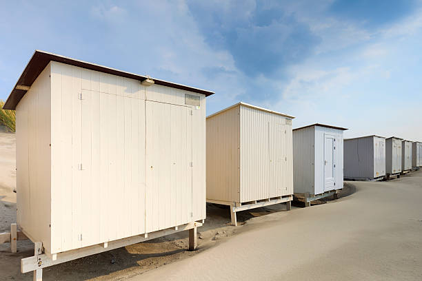 istock typical white beach houses along the Dutch coast 508184080