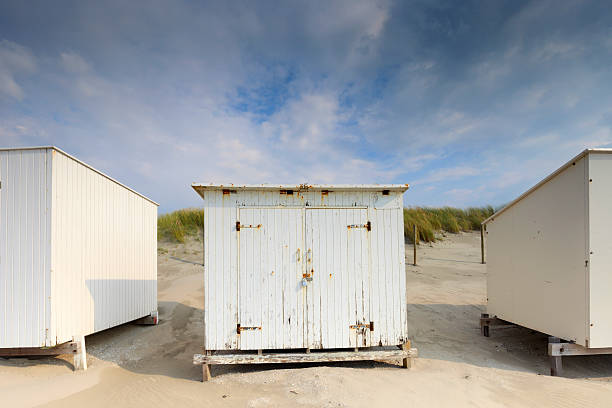 istock typical white beach houses along the Dutch coast 508184136