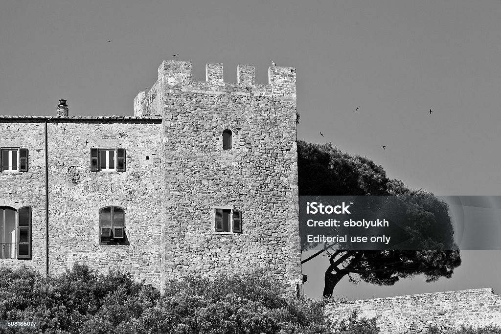 Old Rocchette fortress in Italy Castiglione della Pescaia, Italy - June 9, 2014: Old Rocchette fortress in Castiglione della Pescaia, commune of Grosseto, Italy Ancient Stock Photo