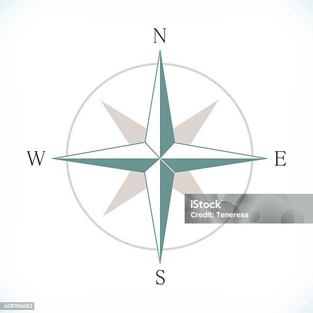 Wind Rose Stock Illustration - Download Image Now - Rose - Flower, Navigational Compass, Wind