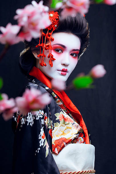 istock young pretty geisha in kimono 508186757
