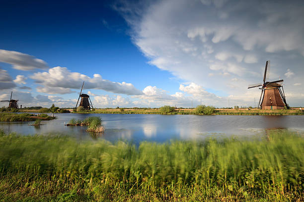 istock traditional Dutch windmills in a row at Kinderdijk 508187582