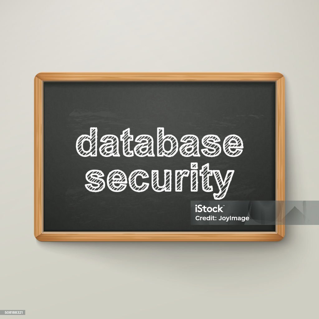 Database Security Register Frame Background Image Database Security On Blackboard In Wooden Frame Stock Illustration ...
