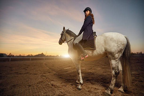 istock Woman riding a horse 508189202