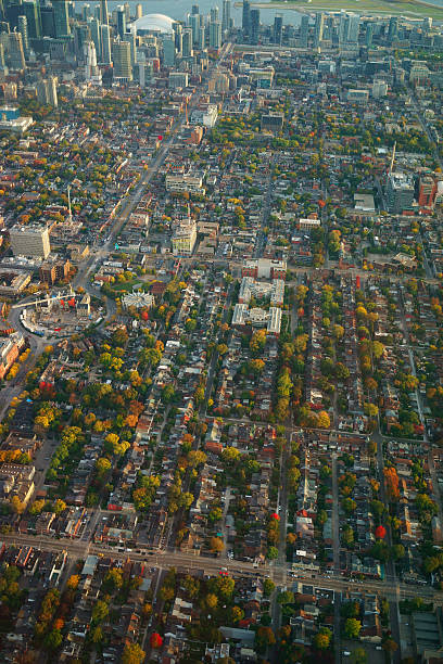 istock aerial view of downtown Toronto, evening light 508189726