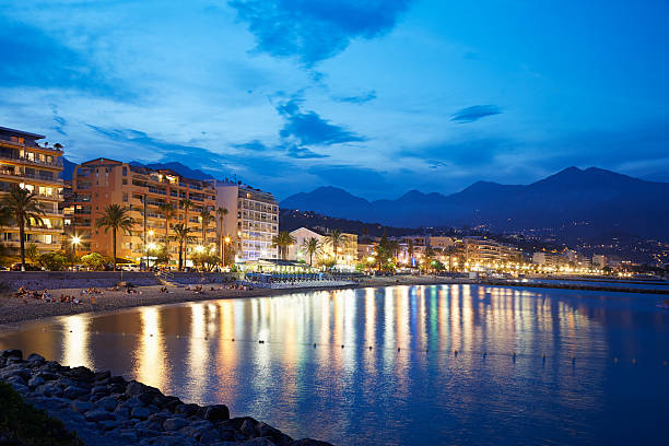 istock French riviera coast illuminated in a summer evening 508189778