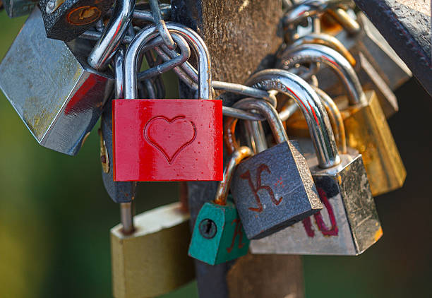 istock Group of padlocks on the bridge of lovers 508189968
