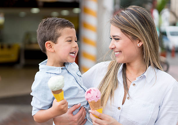 istock Mother and son having an ice cream 508190856