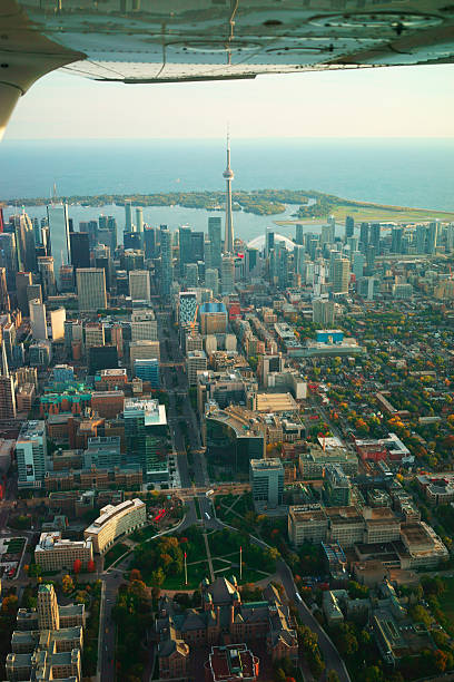 istock aerial view of downtown Toronto, evening light 508191640