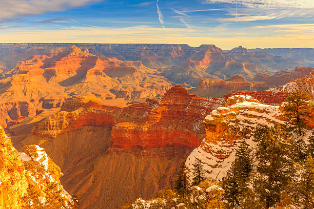 Grand canyon in the winter Grand canyon in th winter yaki point stock pictures, royalty-free photos & images