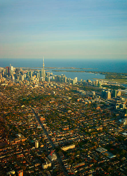 istock aerial view of downtown Toronto, evening light 508191750