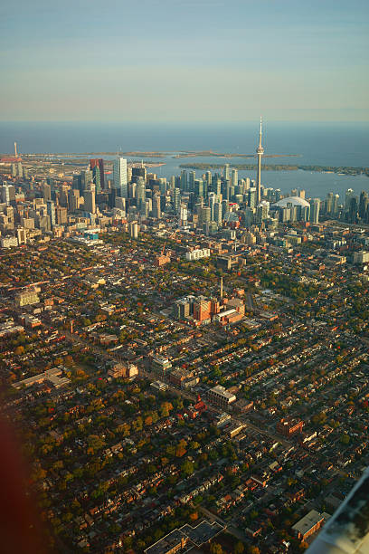 istock aerial view of downtown Toronto, evening light 508191898