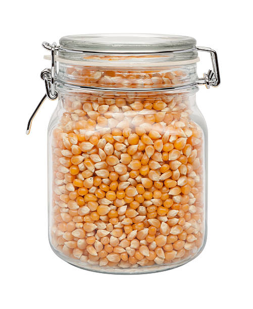 istock Uncooked Popcorn in a Glass Canister 508192280