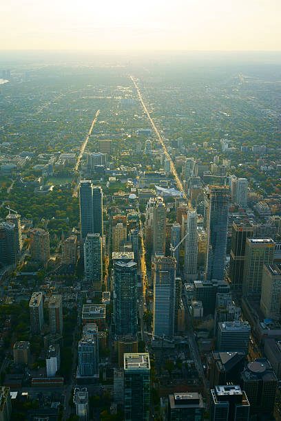 istock aerial view of downtown Toronto, evening light 508192472
