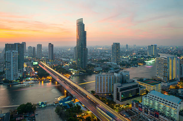 istock Urban skyline at Chao Phraya river ,Bangkok ,Thailand 508195056