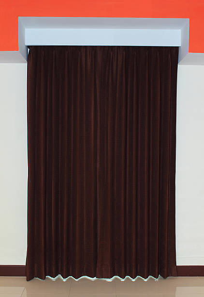istock Brown curtains in a room 508196345