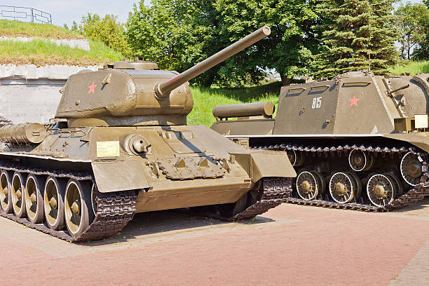 istock Soviet tank T-34 in Brest fortress 508196553