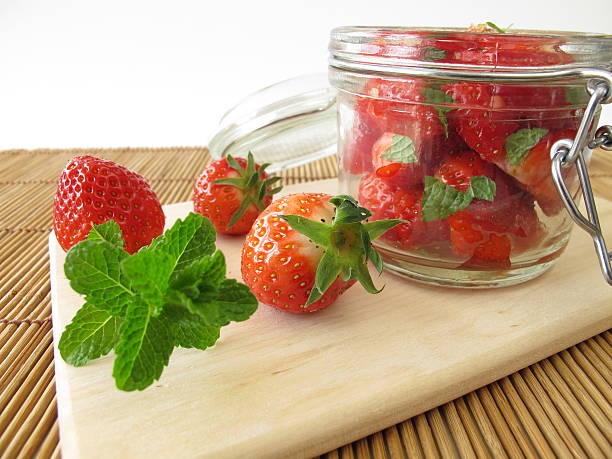 istock Strawberries with raw cane sugar and mint 508197547