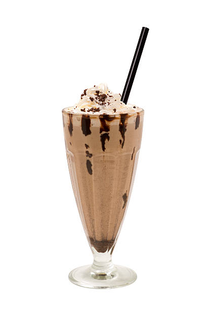 Milkshake chocolate coffee stock photo