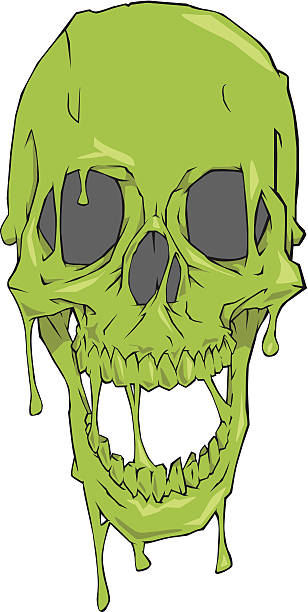 Slime Skull Stock Illustration - Download Image Now - Cartoon