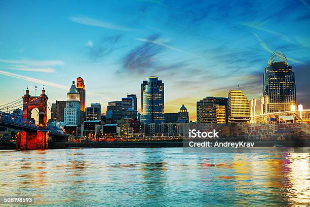 Cincinnati Downtown Overview Stock Photo - Download Image Now - Cincinnati, Urban Skyline, Ohio