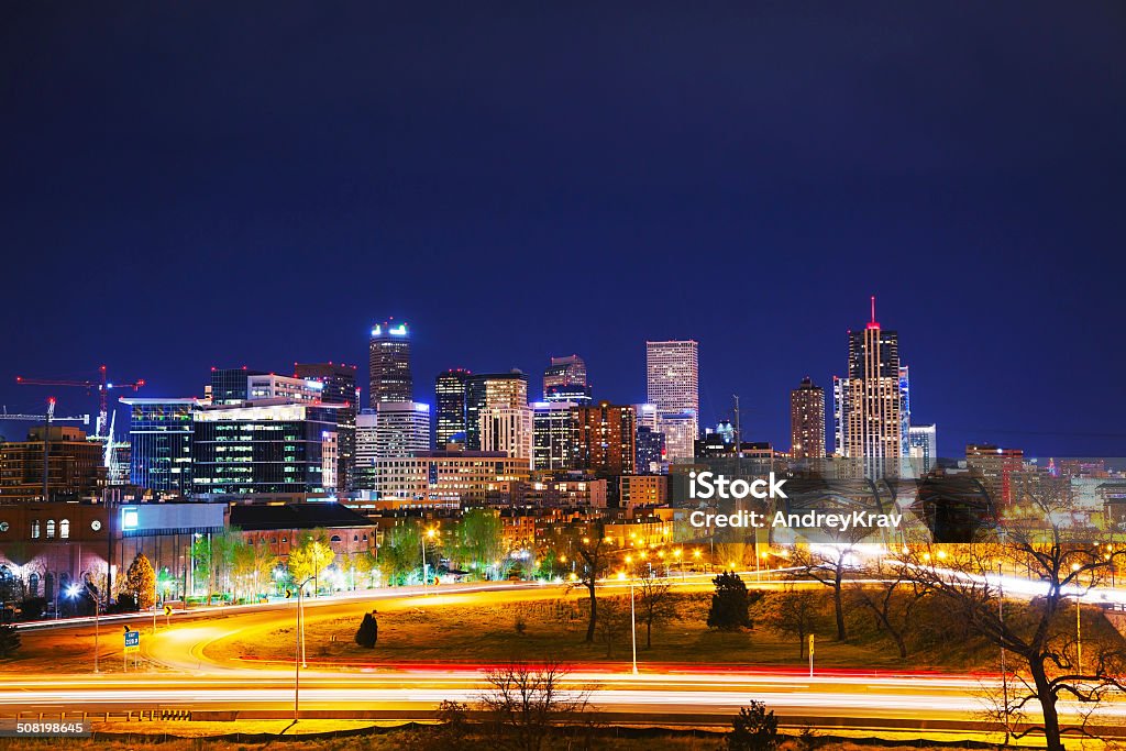 Downtown Denver, Colorado Downtown Denver, Colorado at the night time Denver Stock Photo