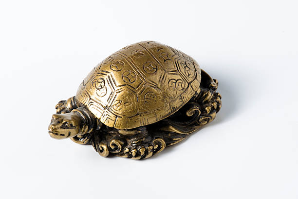 Feng shui golden metal turtle for decoration