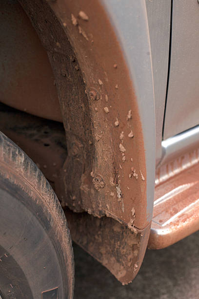 istock Dirt and mud on mudguard and wheel 508200587