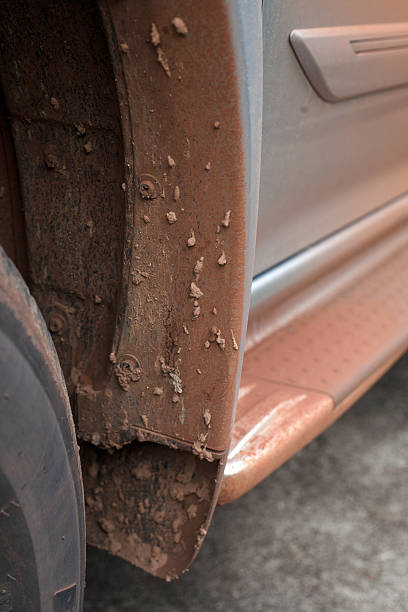 istock Dirt and mud on mudguard and wheel 508200591