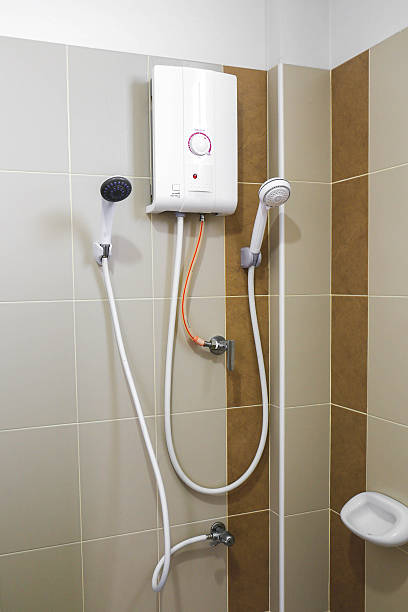 istock Nice  shower in new bright bathroom 508200787