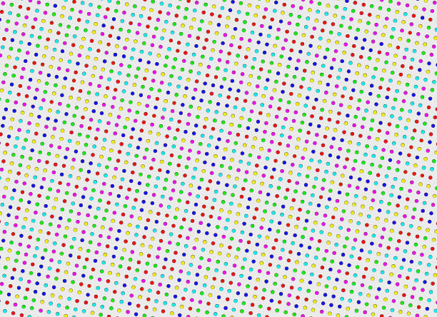 multicolored bright polka dots pattern. Abstract backgrounds stock photo